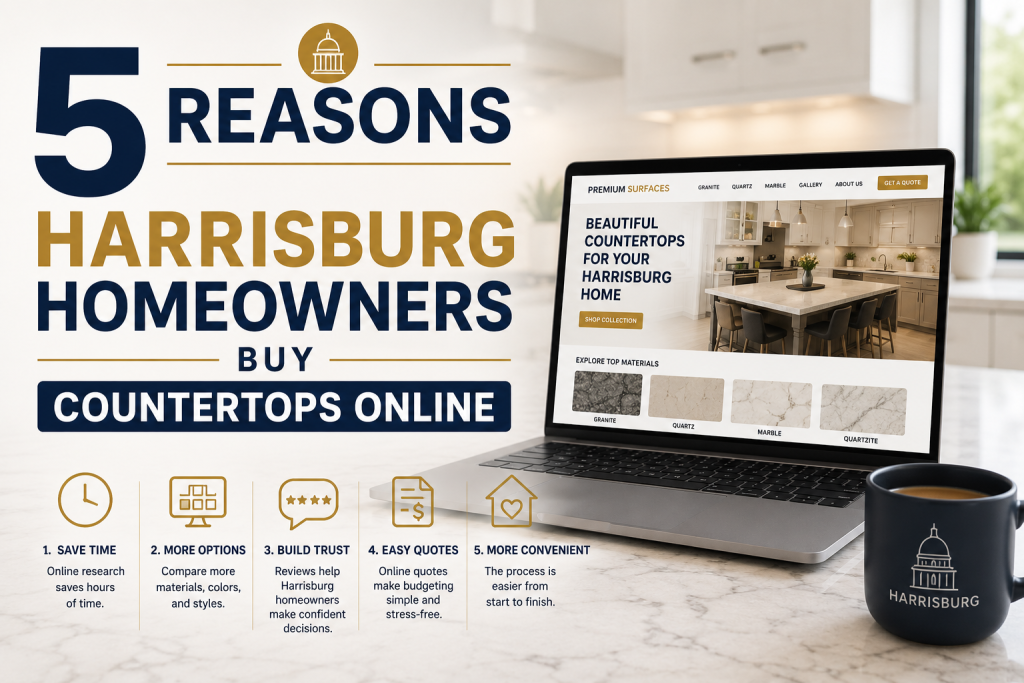 5 Reasons Harrisburg Homeowners Buy Countertops Online
